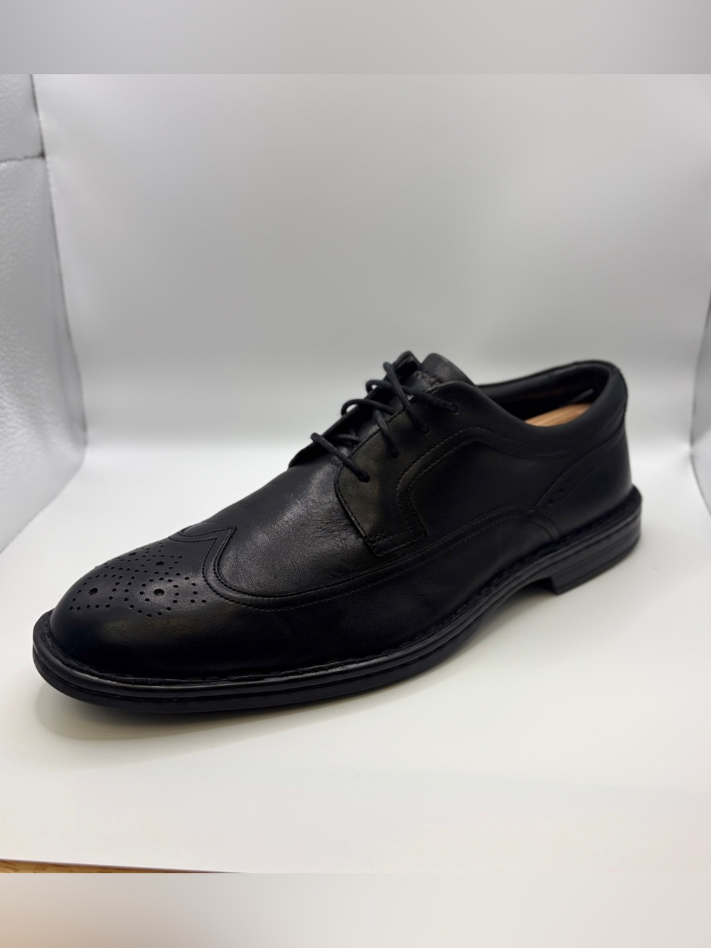 Rockport Dress Shoes Black Leather Wingtip Brogue Oxford Shoes Mens Size 10 M